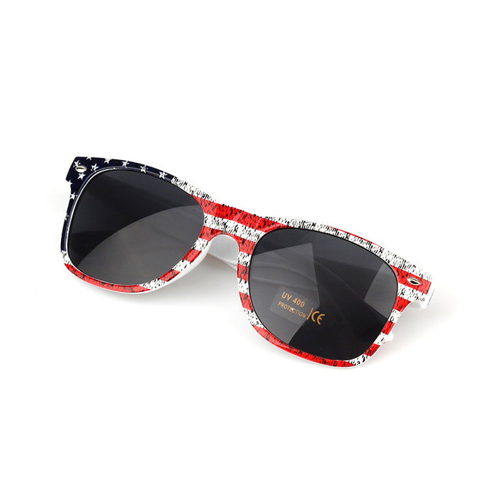 Wholesale 4th of July Rice Nails American Flag Independence Day Sunglasses JDC-SG-ZuoL003