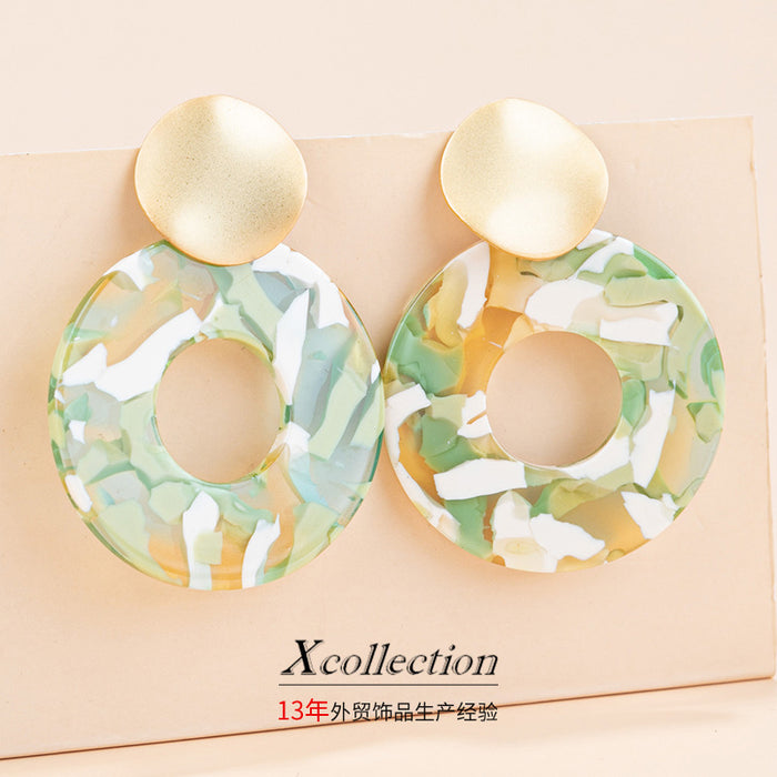 Wholesale Resin Acetate Earrings for Women  MOQ≥3 JDC-ES-XLH010