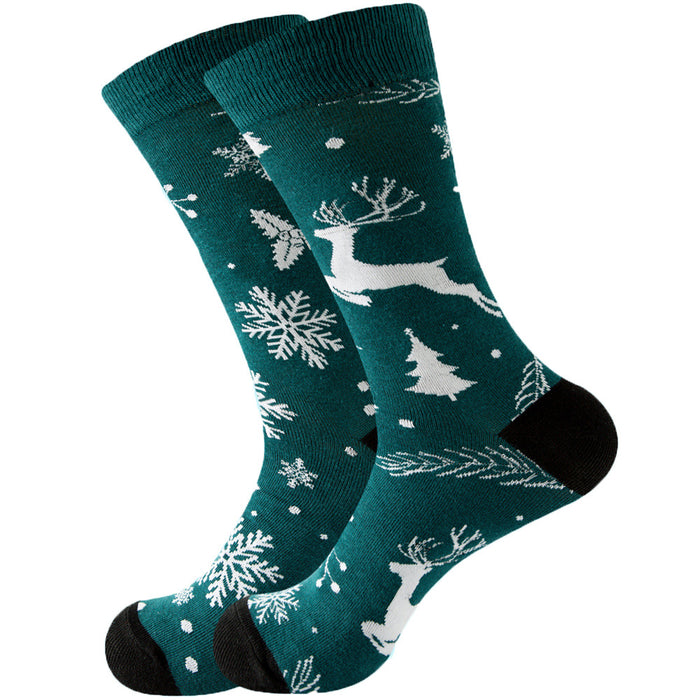 Wholesale Sock Cotton Long Tube Printed Christmas Series Sports Sweat Absorbent Breathable JDC-SK-ZhuoQi006
