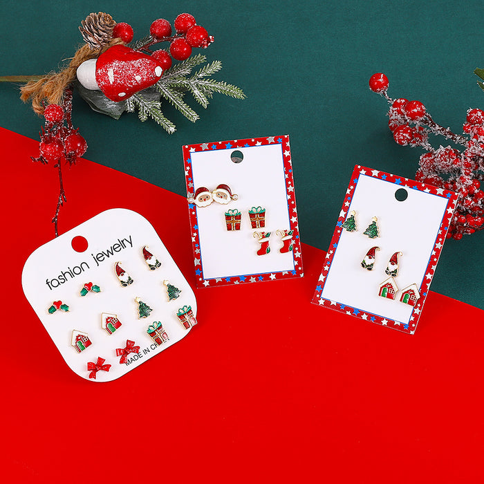 Wholesale Earrings Christmas Drops Alloy Santa Claus JDC-ES-D658