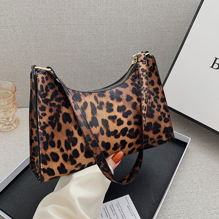 Wholesale Handbags PU Leather Cows Leopard Stripes Underarms JDC-HB-ZhenHuo001