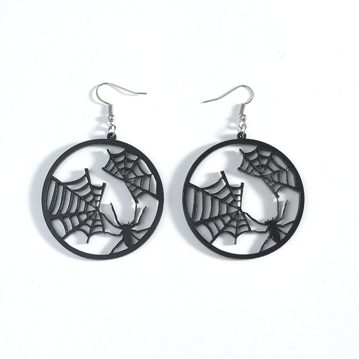 Wholesale Earrings Acrylic Hollow Round Spider MOQ≥3 JDC-ES-KaiQ049