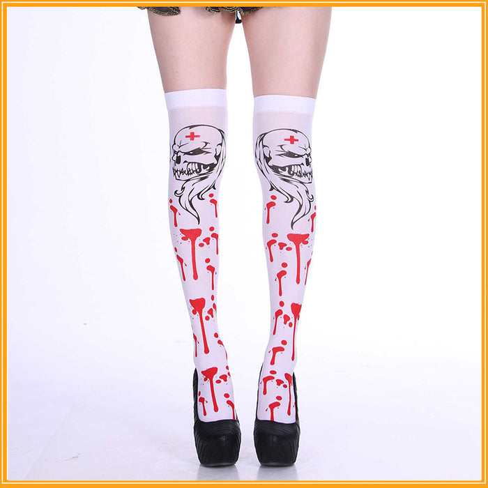 Calcetines al por mayor de calcetines Halloween Guantes de esqueleto Skeleton patas de sangrado MOQ≥2 JDC-SK-HENGZ003