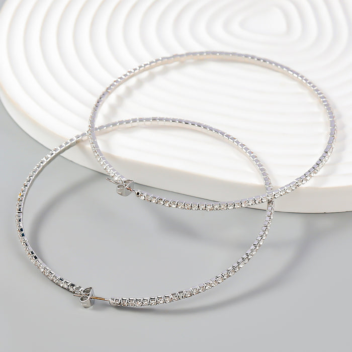 Wholesale Earrings Alloy Super Flash Claw Chain Single Drain Diamond JDC-ES-JL1058