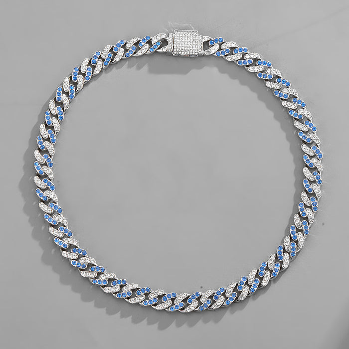 Wholesale Necklace Alloy Rhinestone Lock Buckle Men's Necklace MOQ≥2 JDC-NE-XuanD007