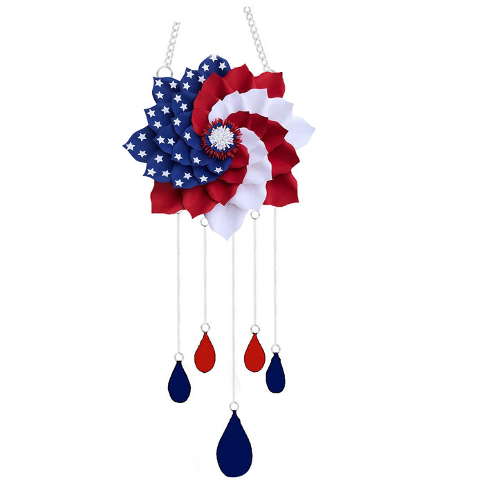 Wholesale 4th of July Independence Day Seven Star Ladybug Wind Chime Decorations MOQ≥2 JDC-DC-MinD001