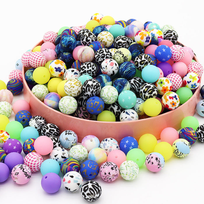 Wholesale DIY Silicone Beads 12MM15MM Baby Molar Color Silicone MOQ≥2 JDC-DIY-HLS001