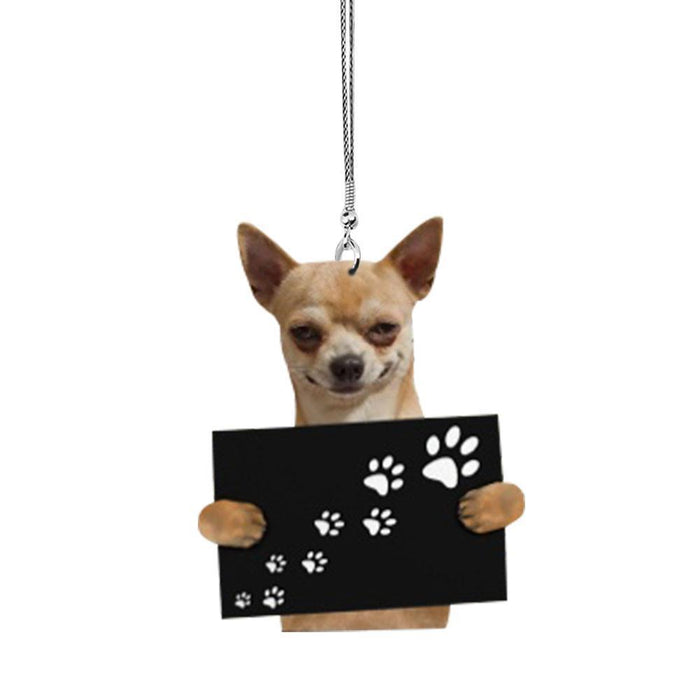 Wholesale Car Accessories Acrylic Creative Cute Pocket Puppy Pendant MOQ≥5 JDC-CA-YunS001
