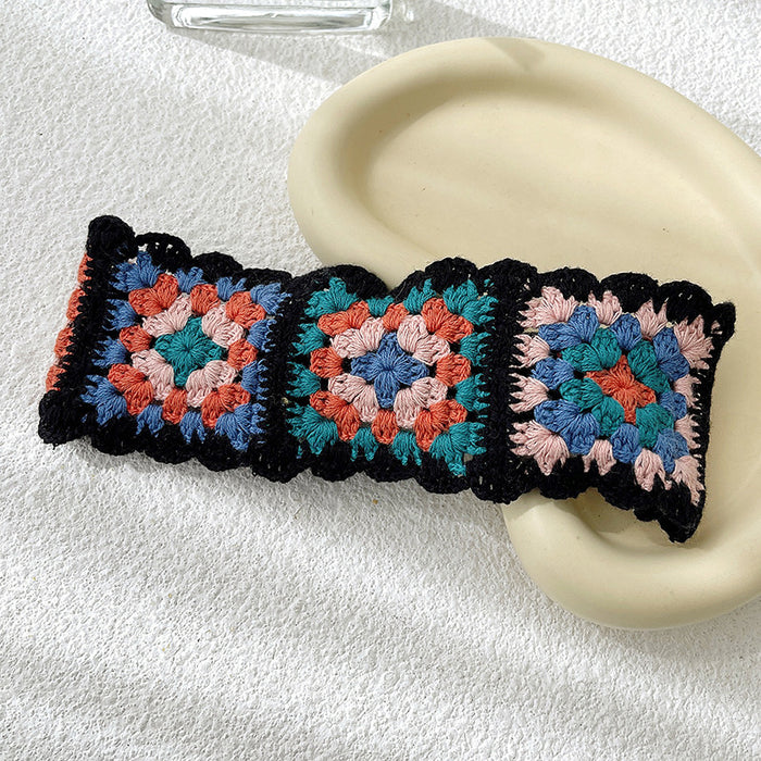 Wholesale handmade crochet flower retro turban headband JDC-HD-YYang004