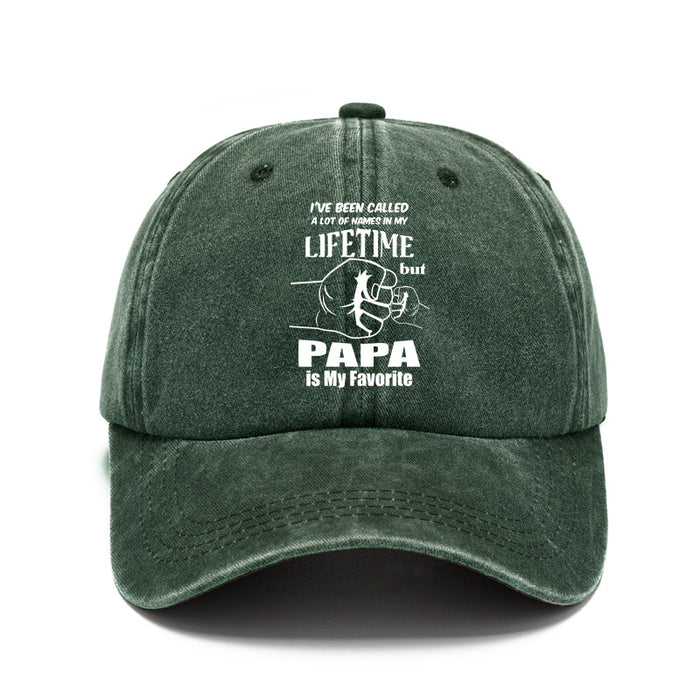 Chapeau imprimé en gros coton lavé Old Daddy Hat MOQ≥2 JDC-FT-ZDUN003