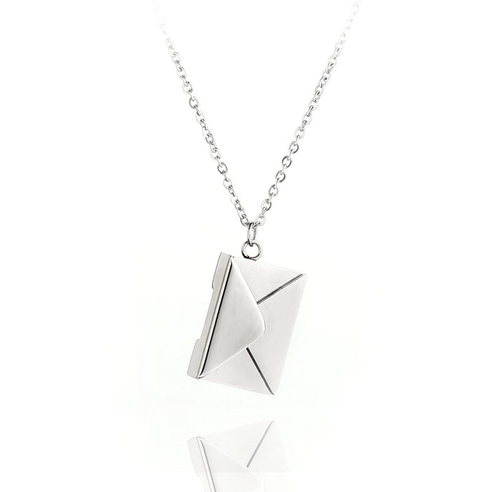 Wholesale Necklace Titanium Steel Love Letter Open Letter Blocking Bone Chain JDC-NE-CaoEn005