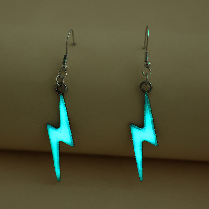 Wholesale Earring Alloy Creative Luminous Lightning Shape JDC-ES-Saip092