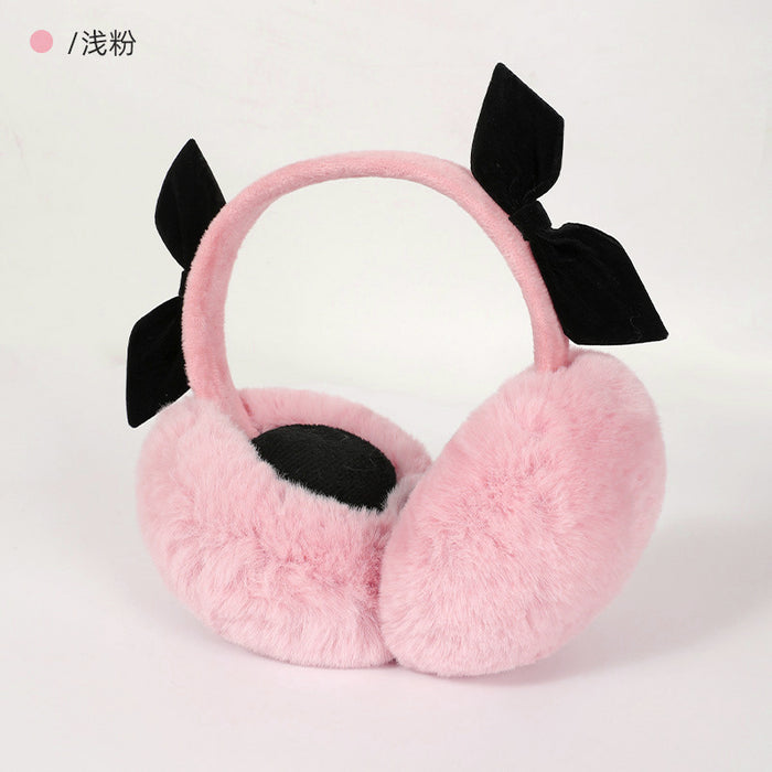Wholesale Earmuff Imitation Mink Fur Warm Foldable Big Ball Butterfly MOQ≥2 JDC-EF-ShenD003