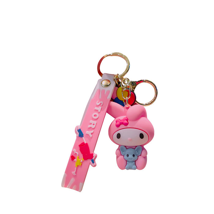 Wholesale keychain cute pendant car pvc soft doll MOQ≥2 JDC-KC-YDao001