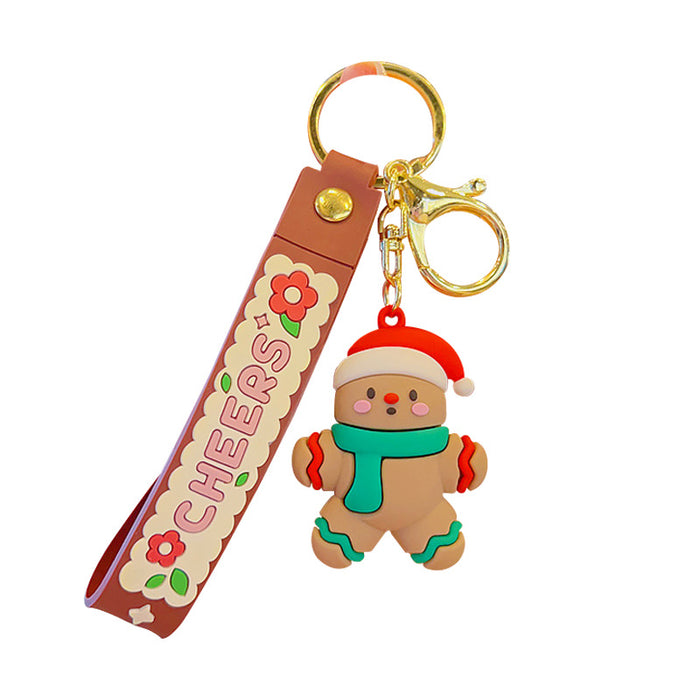 Wholesale Keychains PVC Hardware Cute Cartoon Christmas (M) MOQ≥2pcs JDC-KC-YDao061