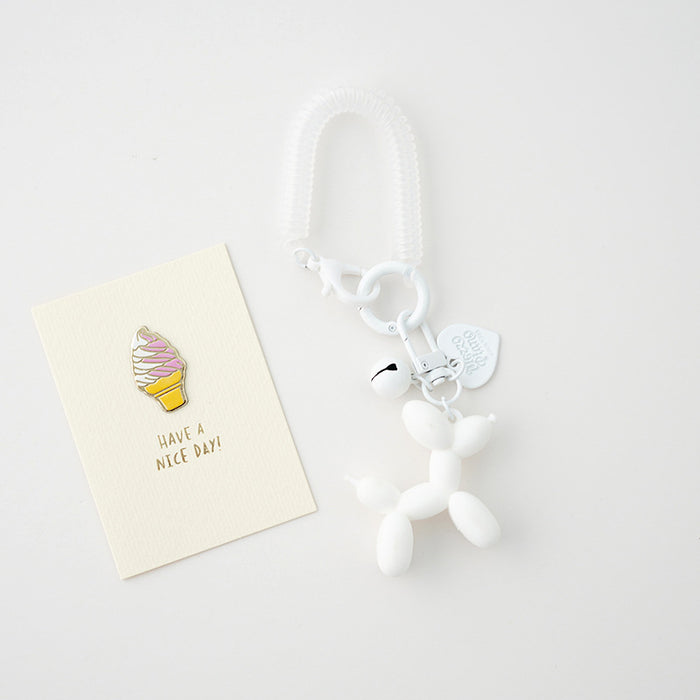 Wholesale keychain PVC cartoon cute bubble puppy dog pearl pendant MOQ≥2 JDC-KC-ShuL006