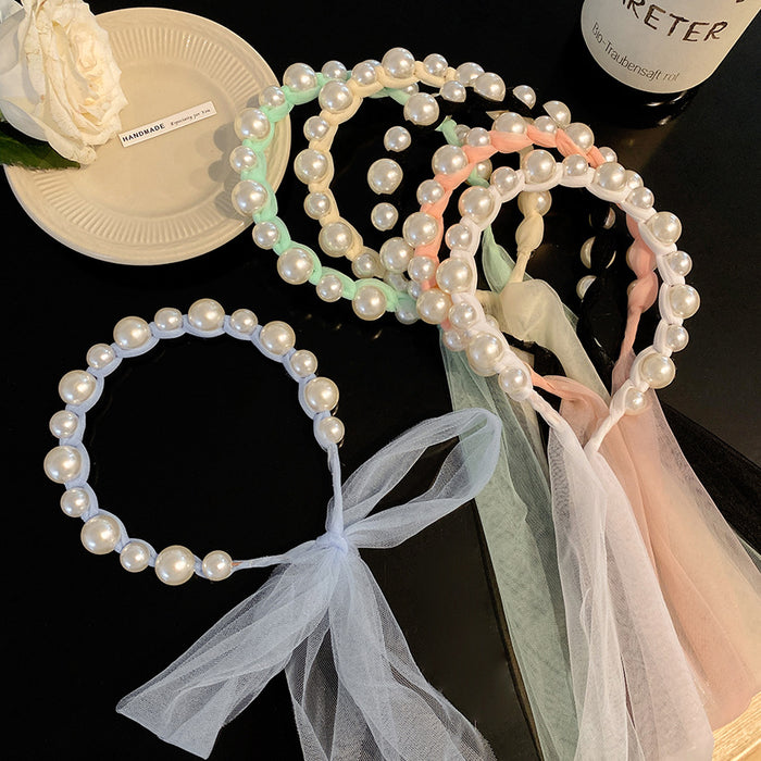 Wholesale headband pearl non-slip girl MOQ≥2 JDC-HD-MingGe001