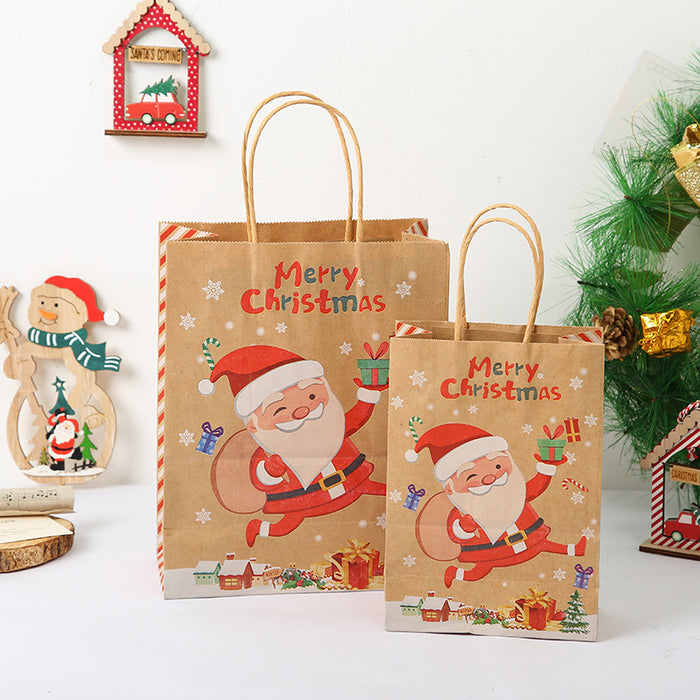 Wholesale Gift Bag Kraft Paper Christmas Gift Bag MOQ≥12 JDC-GB-Ganrui017