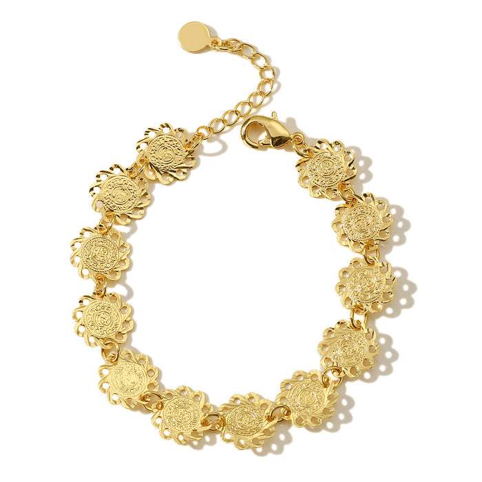Wholesale Bracelet Women's Copper Gold Plated Color Preservation Bracelet Jewelry JDC-BT-jinB006