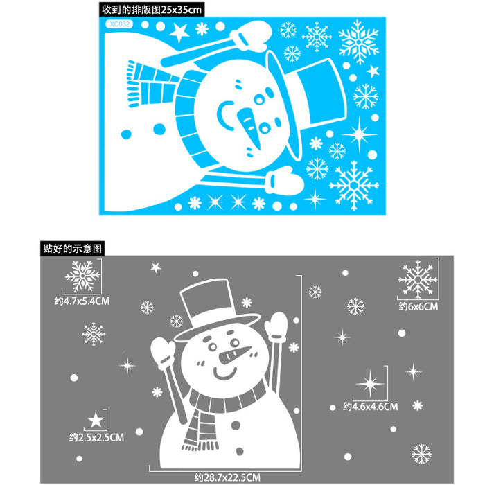 Wholesale Decorative Glass Stickers Christmas Stickers Santa Elk Snowman MOQ≥2 JDC-DCN-BOC003