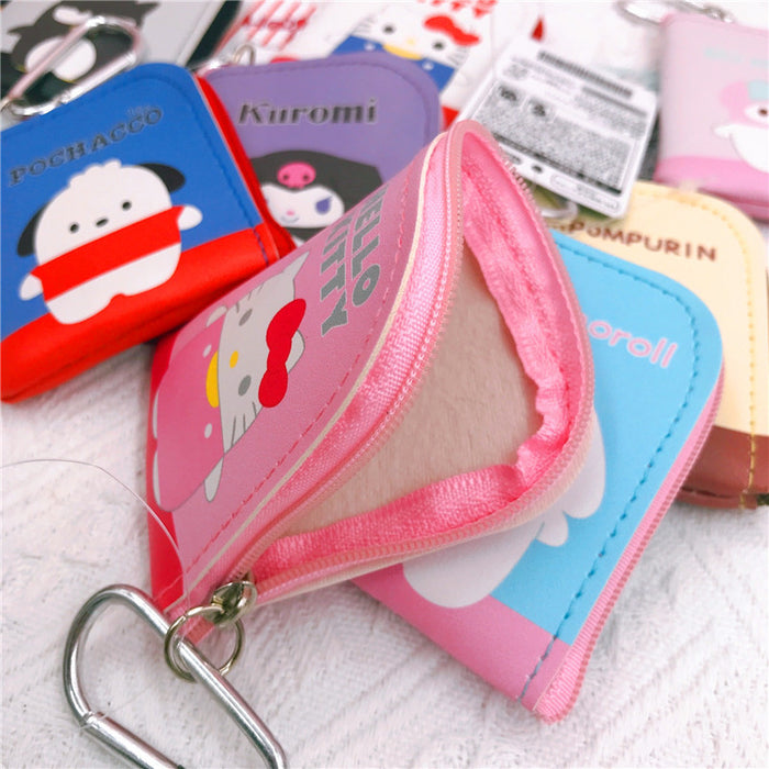 Wholesale Cartoon PU Leather Double Sided Printing Coin Purse Keychain (M) JDC-KC-YaLL011