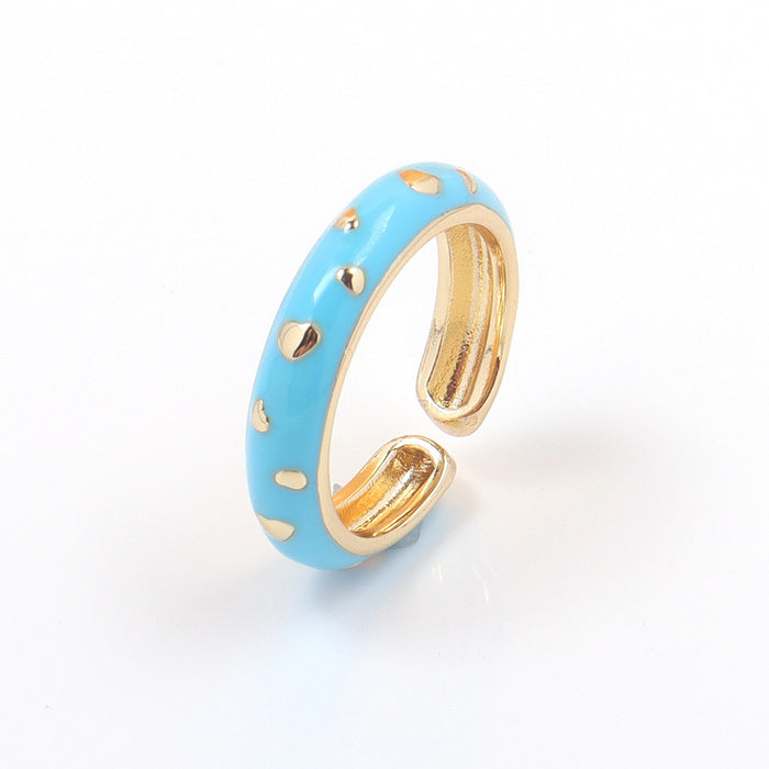 Wholesale Rings Copper 18K Gold Plated Oil Adjustable JDC-RS-PREMXIH001