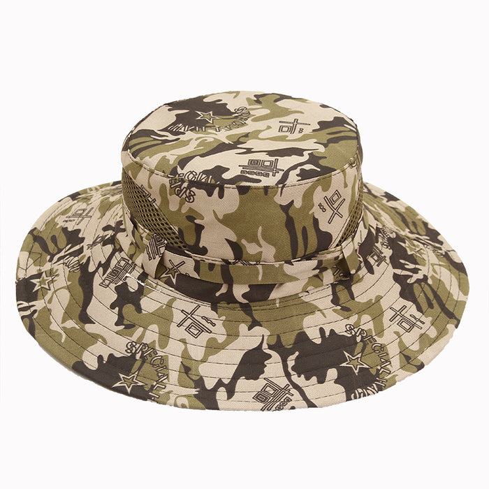 Wholesale Camouflage Bucket Hat Men's Fishing Mountaineering Outdoor Basin Hat Shade JDC-FH-YueH003