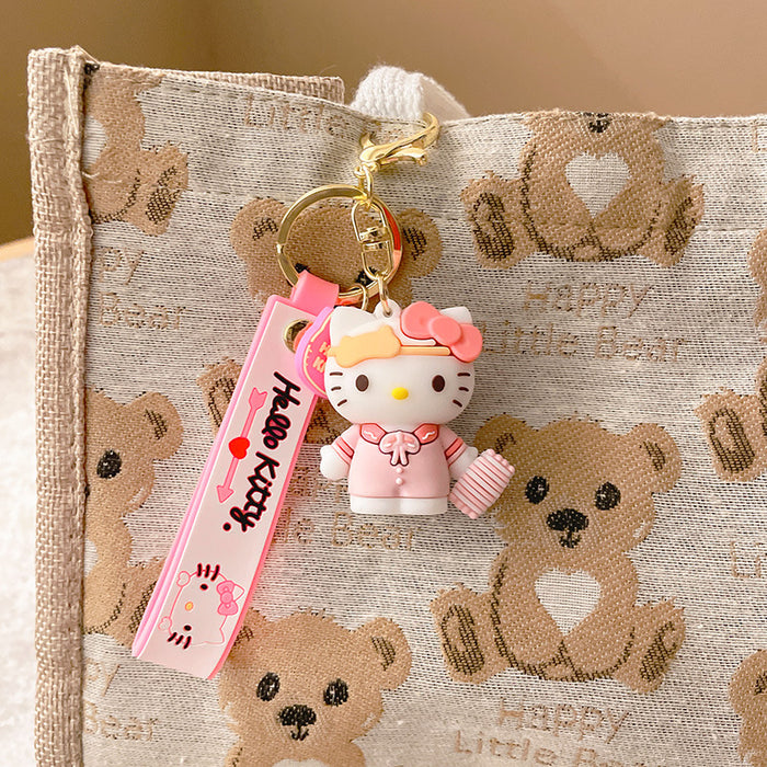Wholesale couple key chain bag hanging decoration doll car silicone keychain MOQ≥2 JDC-KC-YDao023