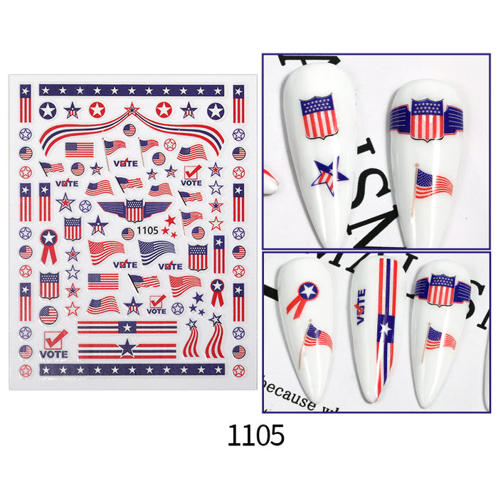 Wholesale 4th of July Independence Day Nail Stickers JDC-ST-XDa001