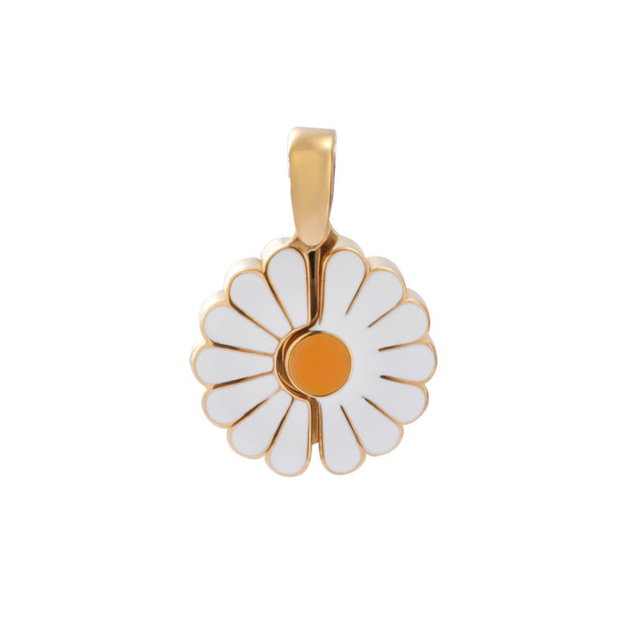 Wholesale Small Daisy Can Open and Close 12 Constellation DIY Pendant MOQ≥5 JDC-PT-MinP002