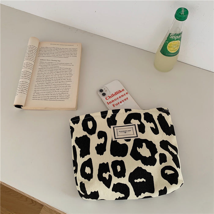 Wholesale Shoulder Bag Canvas Leopard Print Tote Bag Large Capacity Tote Shopping Bag JDC-SD-SBB003