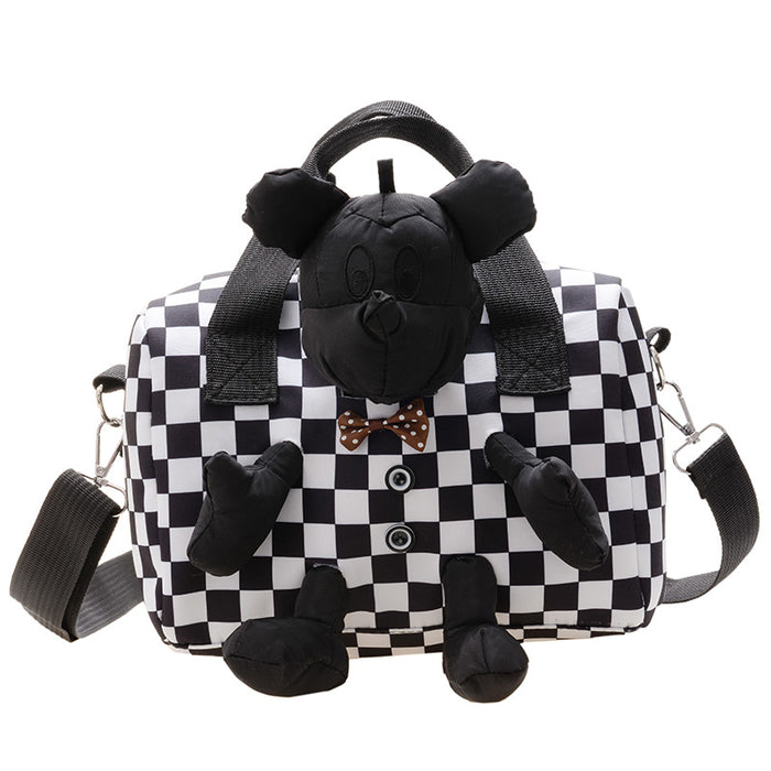 Wholesale Kids Bag 2 Checkerboard Portable Travel Shoulder Bag (M) JDC-SD-Shuocheng004
