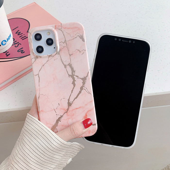 Wholesale Phone Case Hot Stamping Marble Silicone JDC-PC-sc045
