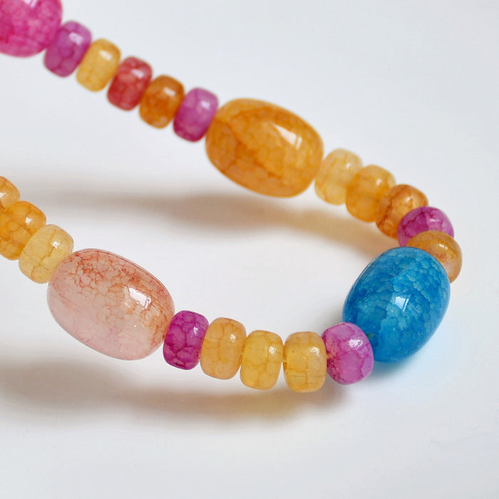 Collar al por mayor ráfagas de cristal perlas coloridas crujidos de cristal cadena de clavícula jdc-neuf017