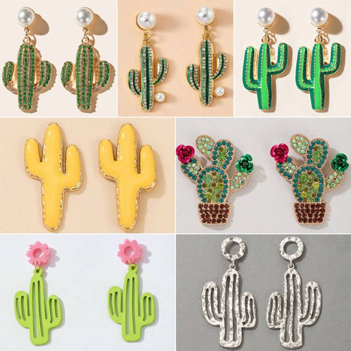 Jewelry WholesaleWholesale Cactus Alloy Earrings JDC-ES-C476 Earrings 陌茗 %variant_option1% %variant_option2% %variant_option3%  Factory Price JoyasDeChina Joyas De China