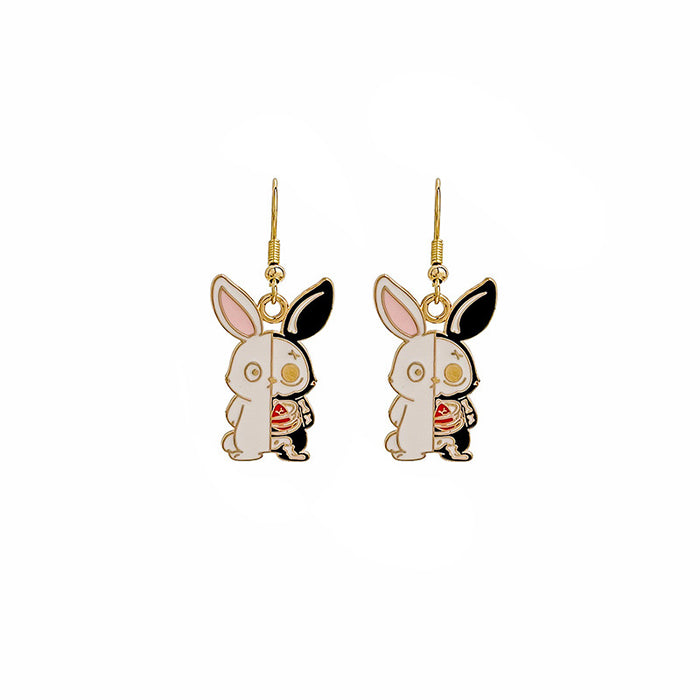 Wholesale earrings halloween alloy cat bunny JDC-ES-MDD037