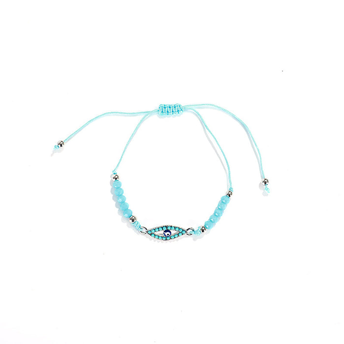 Wholesale Braided Alloy Inlaid Millet Beads Bracelet Set JDC-BT-ZengZ016