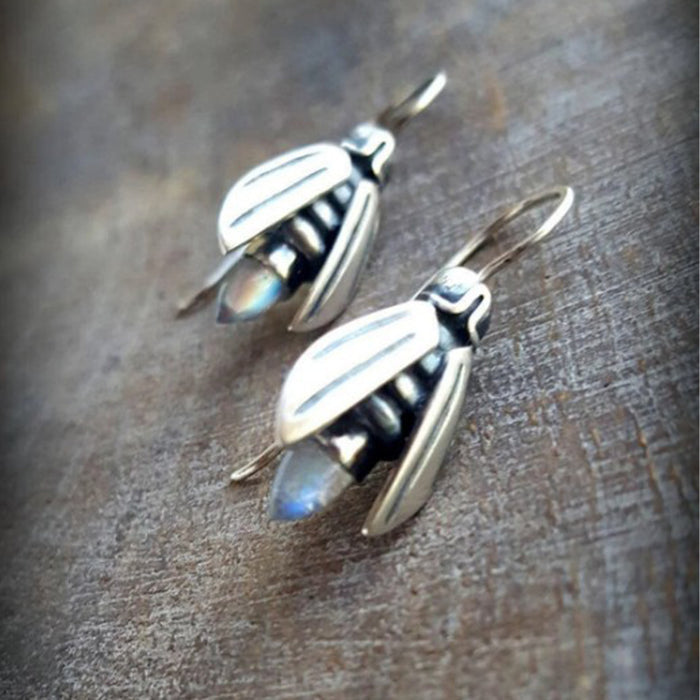 Wholesale Earrings Alloy Firefly Moonstone Women's Earrings JDC-ES-Saip073