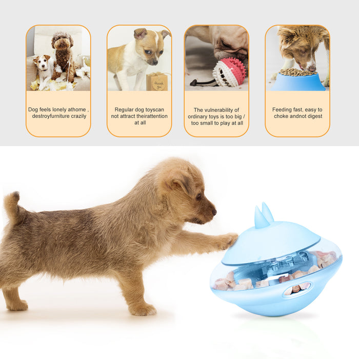 Wholesale Pet Toy Dog Leaking ball Tumbler Flying Saucer Frisbee Feeder MOQ≥3 JDC-PT-ChaoK001
