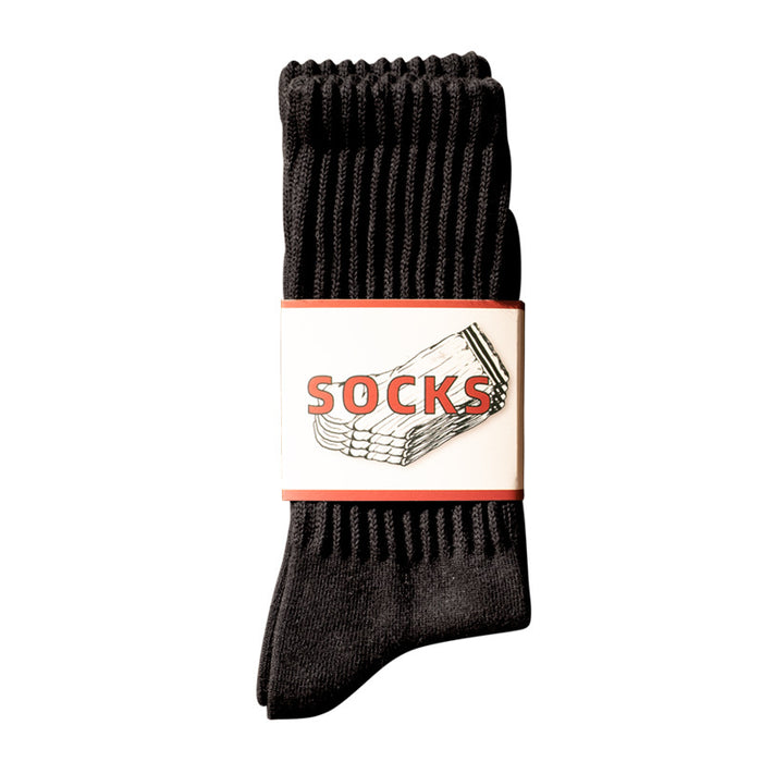 Wholesale Socks Cotton Solid Color Thick Line Knit Stockings MOQ≥2 JDC-SK-RuiXx001