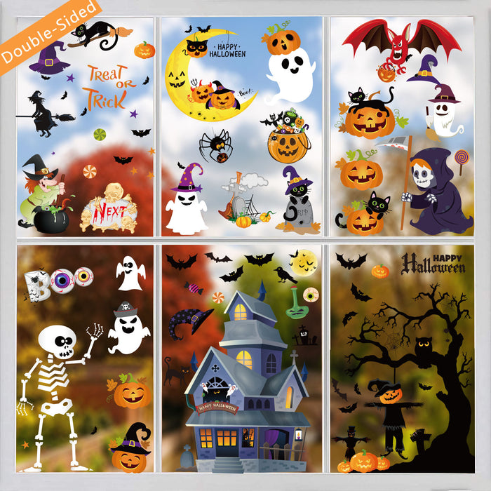Wholesale stickers electrostatic stickers haunted house witch halloween MOQ≥2 JDC-ST-zhixian001