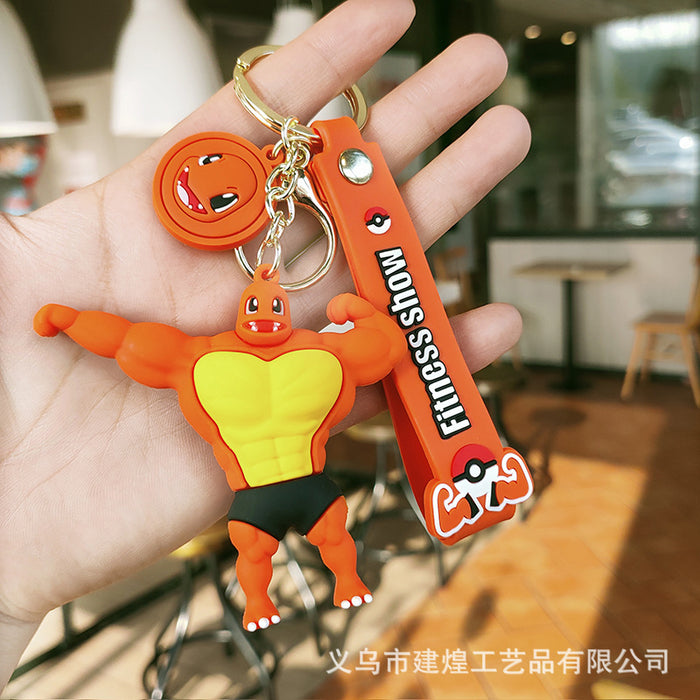 Wholesale cartoon creative personality ins muscle keychain pendant MOQ≥2 JDC-KC-JianH004
