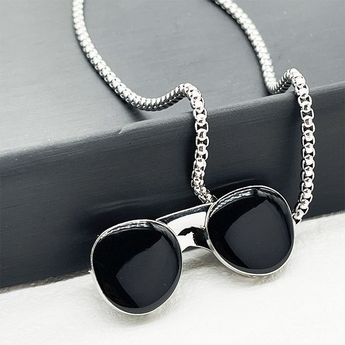 Collar al por mayor Titanio de acero Gafas Pargentes Collar JDC-Ne-Yil009