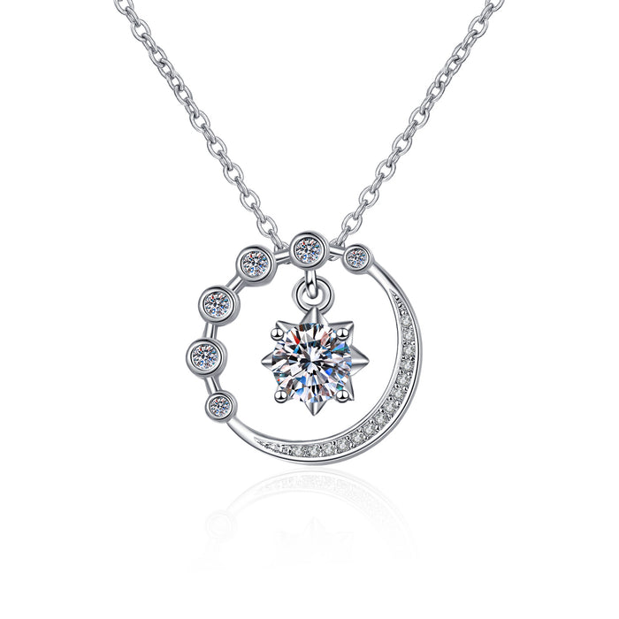 Wholesale star necklace women inlaid zircon pendant JDC-NE-BLX058