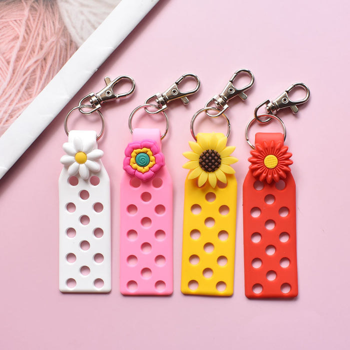 Wholesale Keychain Croc Charms PVC Soft Glue Doll Pendant Cartoon DIY Ornament MOQ≥10 JDC-KC-RYY001