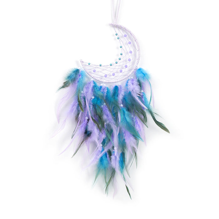 Jewelry WholesaleWholesale vintage blue purple feather Dreamcatcher JDC-DC-MGu007 Dreamcatcher 梦罟 %variant_option1% %variant_option2% %variant_option3%  Factory Price JoyasDeChina Joyas De China