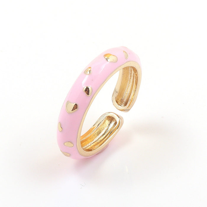Wholesale Rings Copper 18K Gold Plated Oil Adjustable JDC-RS-PREMXIH001