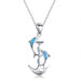 Jewelry WholesaleWholesale 2 Dolphin Pendant Short Necklace JDC-NE-XunO008 necklaces 循欧 %variant_option1% %variant_option2% %variant_option3%  Factory Price JoyasDeChina Joyas De China