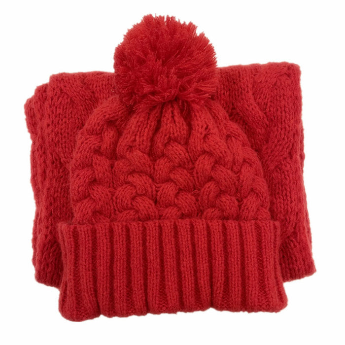 Sombrero de bufanda de punto de invierno mezclado de sombrero al por mayor JDC-FH-Feilin003