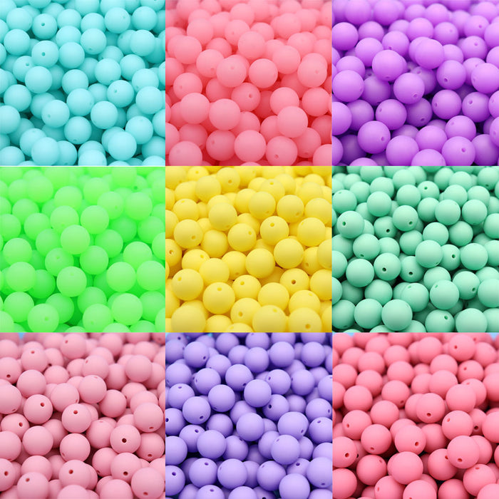 Wholesale DIY Silicone Beads 12MM15MM Baby Molar Color Silicone MOQ≥2 JDC-DIY-HLS001
